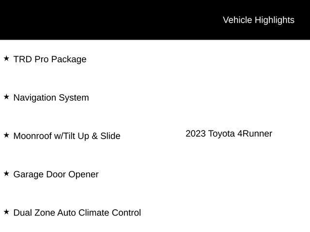 used 2023 Toyota 4Runner car, priced at $51,995