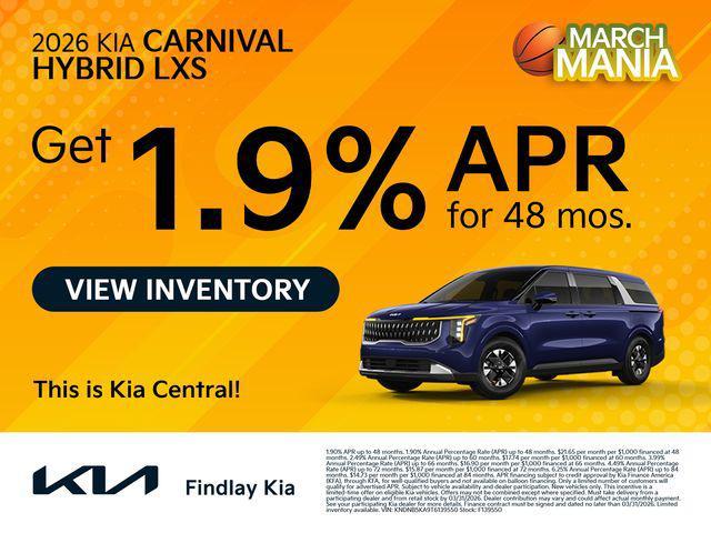 new 2026 Kia Carnival Hybrid car, priced at $40,558