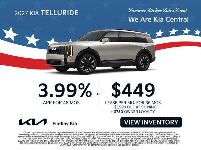 new 2027 Kia Telluride Hybrid car, priced at $53,934