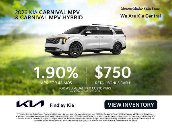 new 2026 Kia Carnival car, priced at $42,867