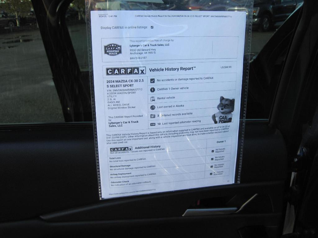 used 2024 Mazda CX-30 car, priced at $23,950