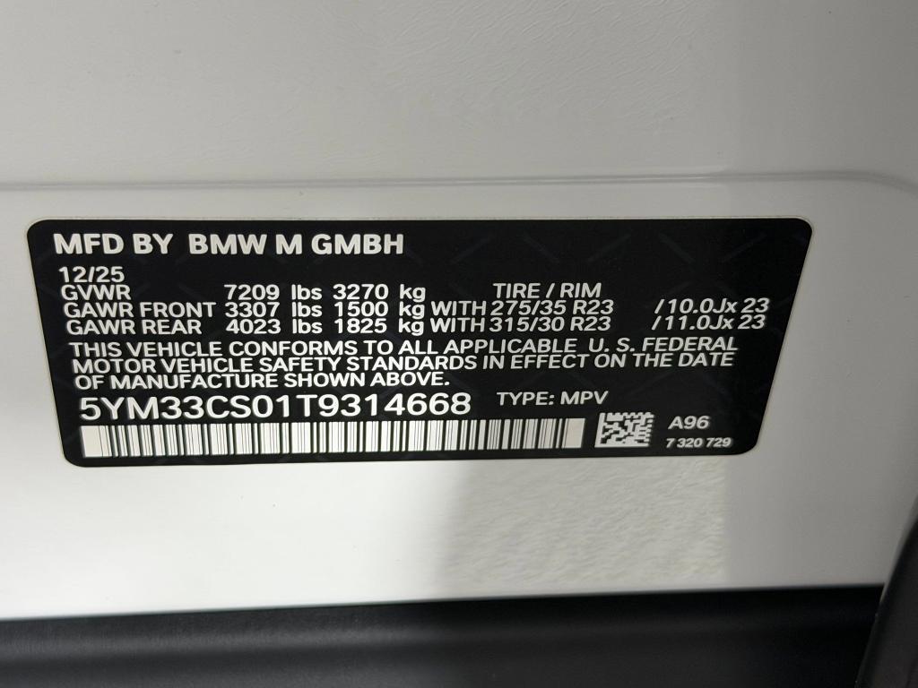 new 2026 BMW XM car, priced at $161,395