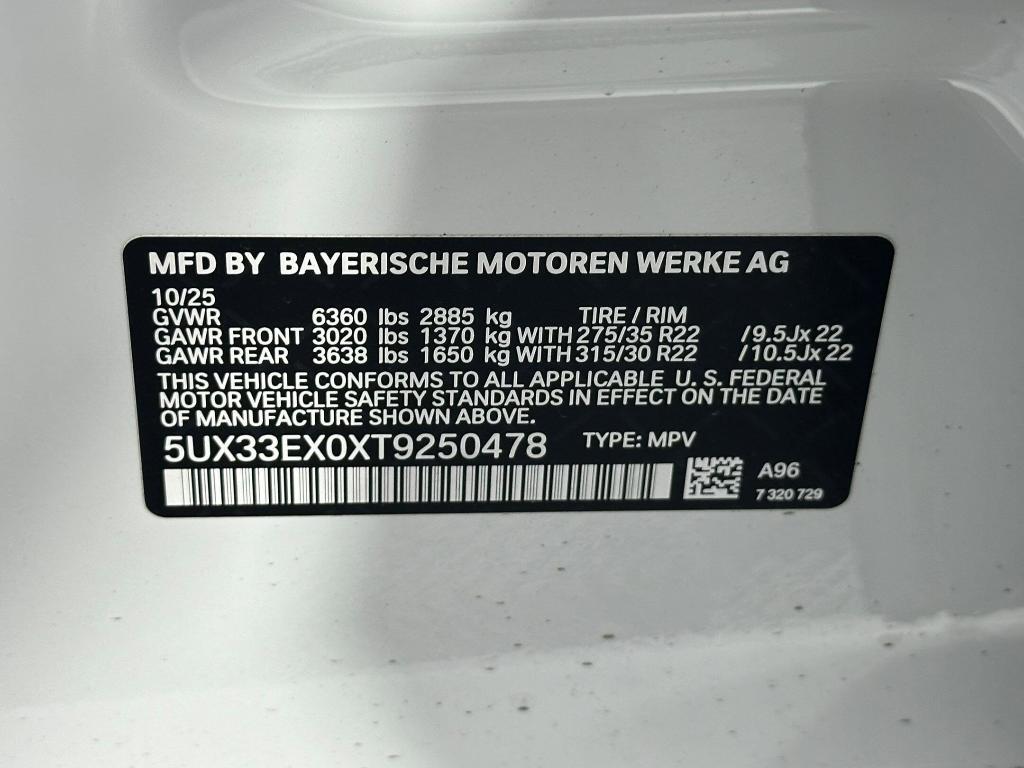 new 2026 BMW X6 car, priced at $95,900