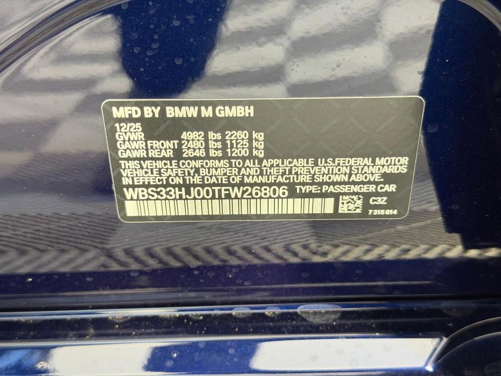 new 2026 BMW M3 car, priced at $109,550