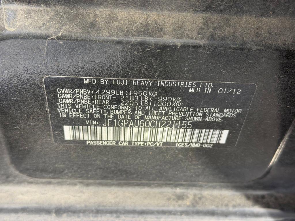 used 2012 Subaru Impreza car, priced at $6,499