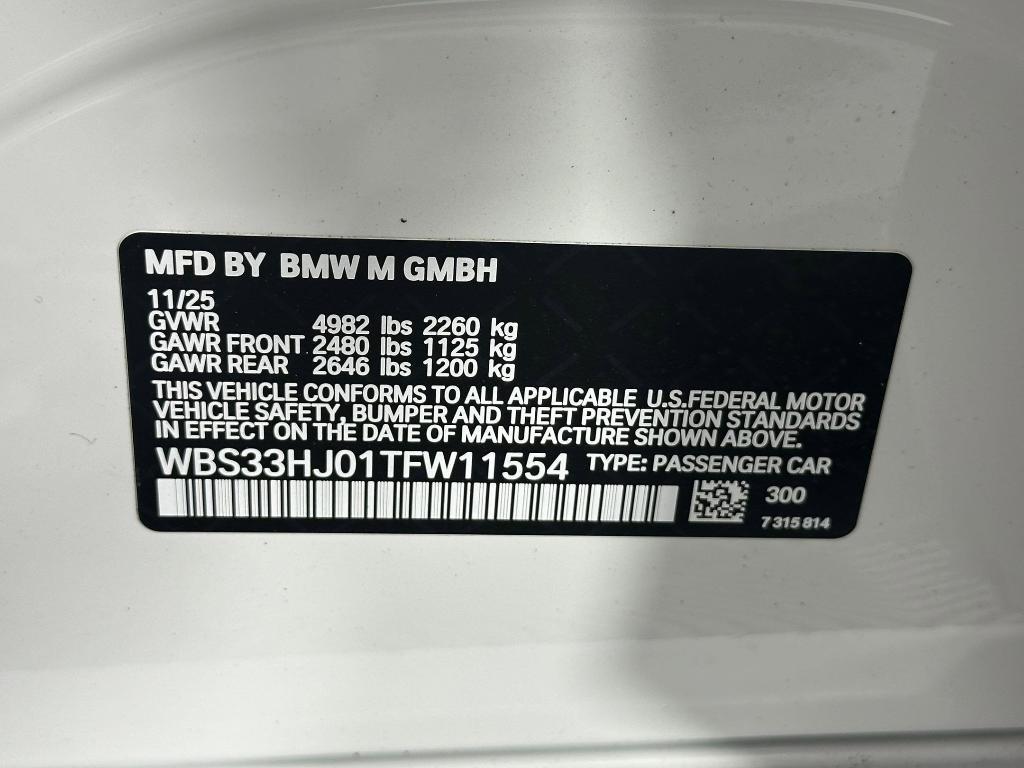 new 2026 BMW M3 car, priced at $96,900