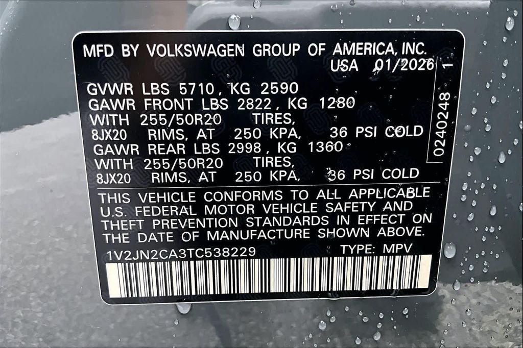 new 2026 Volkswagen Atlas car, priced at $47,586