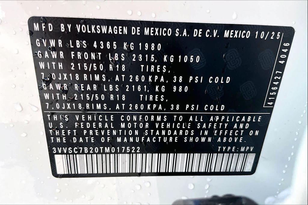 new 2026 Volkswagen Taos car, priced at $31,012