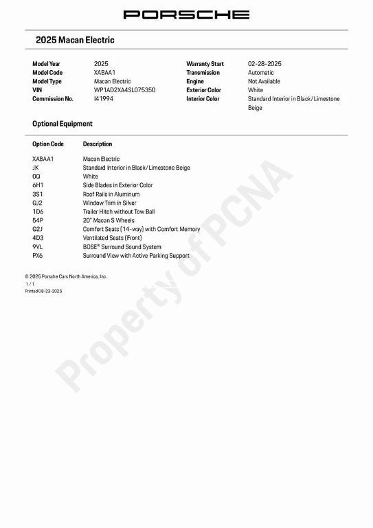 used 2025 Porsche Macan car, priced at $65,999