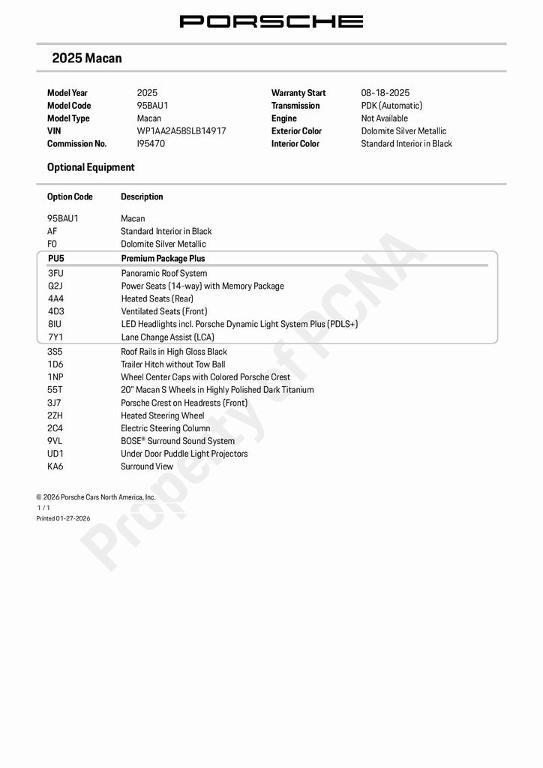 used 2025 Porsche Macan car, priced at $59,589