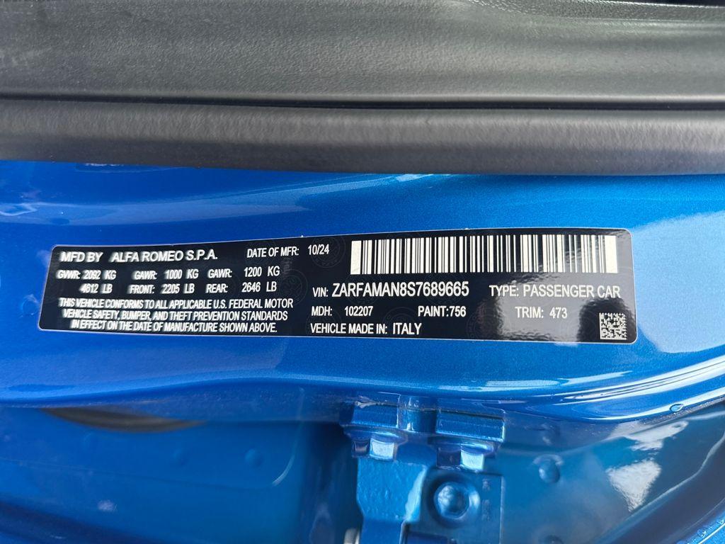 new 2025 Alfa Romeo Giulia car, priced at $55,365