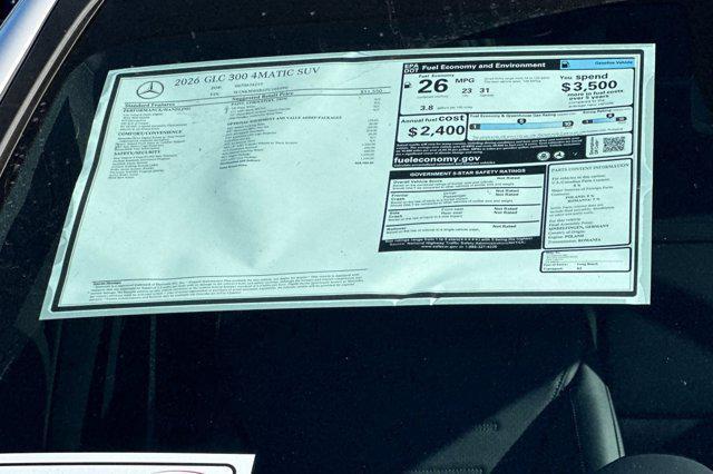 new 2026 Mercedes-Benz GLC 300 car, priced at $58,980
