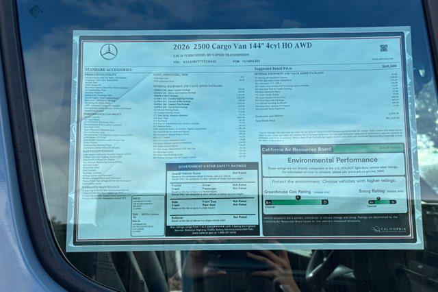 new 2026 Mercedes-Benz Sprinter 2500 car, priced at $81,425