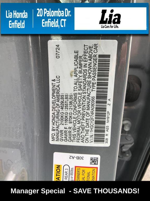 used 2024 Honda Accord Hybrid car, priced at $28,977