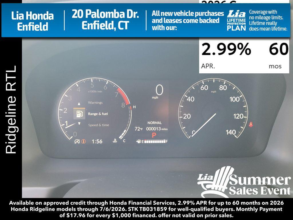 new 2026 Honda Ridgeline car, priced at $45,090