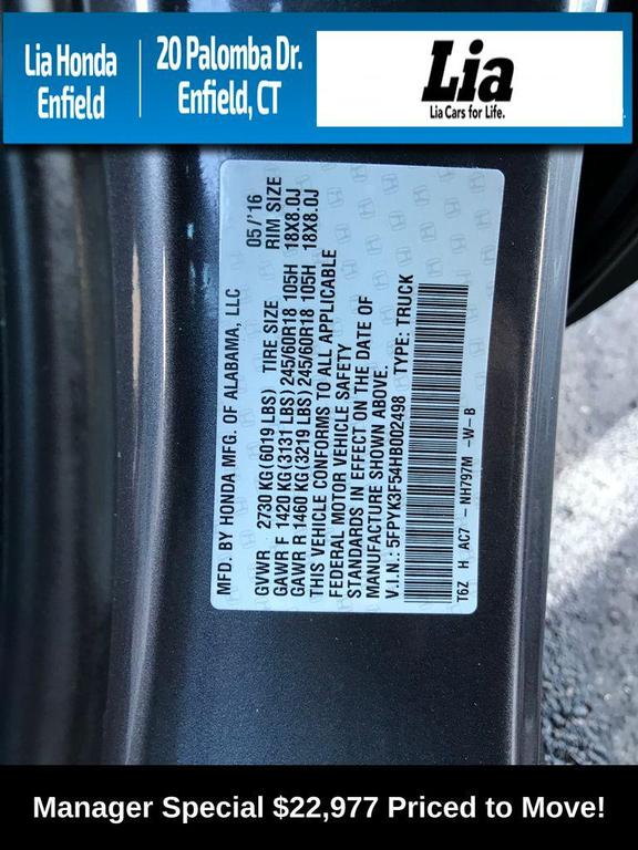 used 2017 Honda Ridgeline car, priced at $22,977