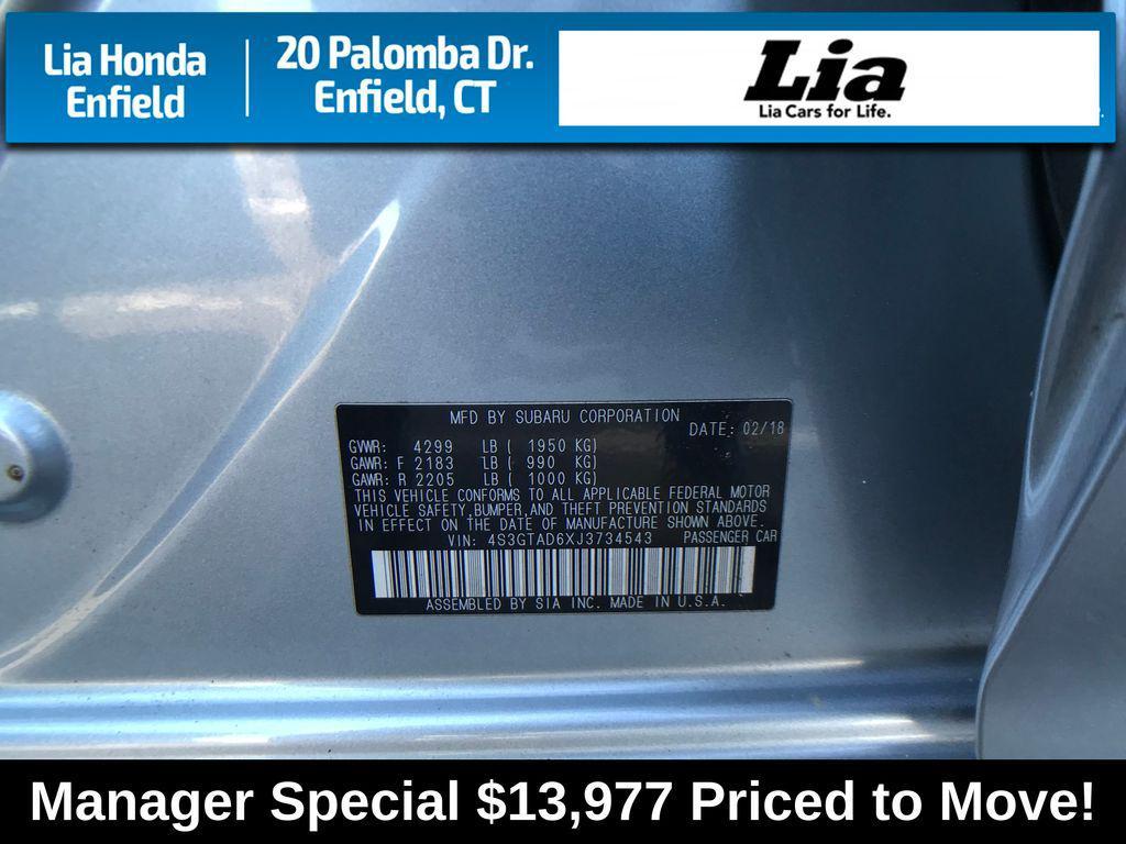 used 2018 Subaru Impreza car, priced at $13,977