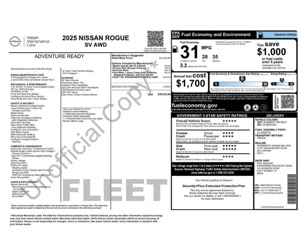 used 2025 Nissan Rogue car