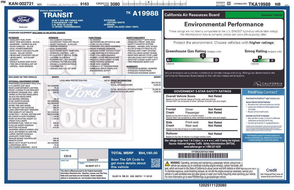 new 2026 Ford Transit-250 car, priced at $56,052
