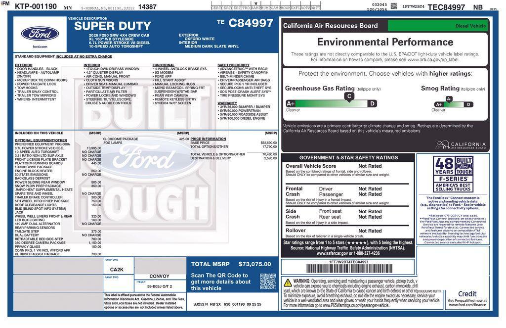 new 2026 Ford F-250 car, priced at $69,763