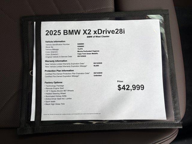 used 2025 BMW X2 car, priced at $42,999
