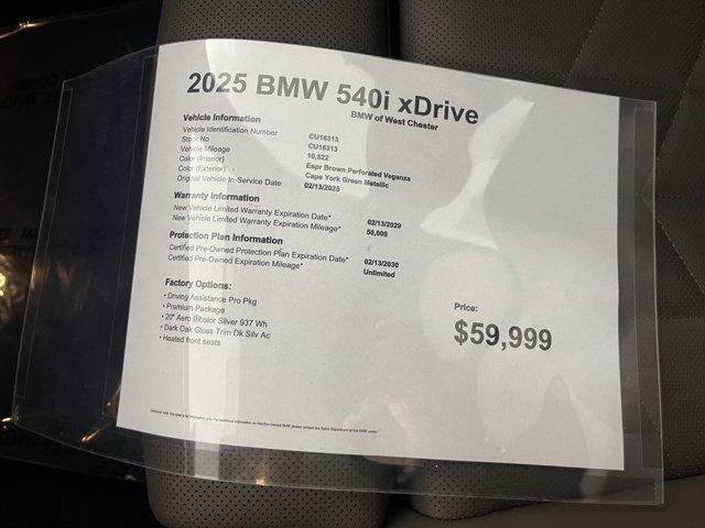 used 2025 BMW 540 car, priced at $59,999