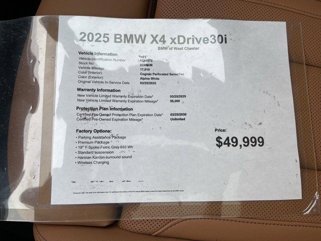 used 2025 BMW X4 car, priced at $49,999