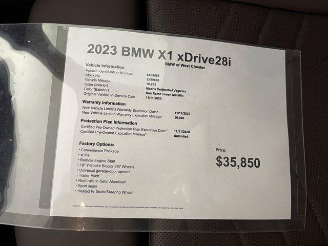 used 2023 BMW X1 car, priced at $35,850
