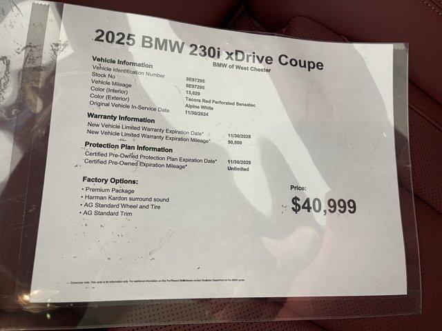used 2025 BMW 230 car, priced at $40,999