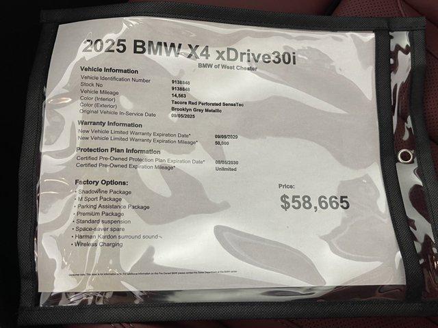used 2025 BMW X4 car, priced at $58,665