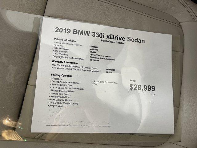 used 2019 BMW 330 car, priced at $28,999