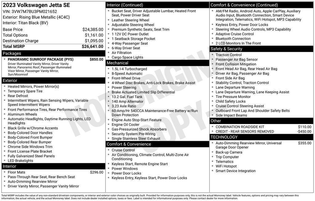 used 2023 Volkswagen Jetta car, priced at $19,374