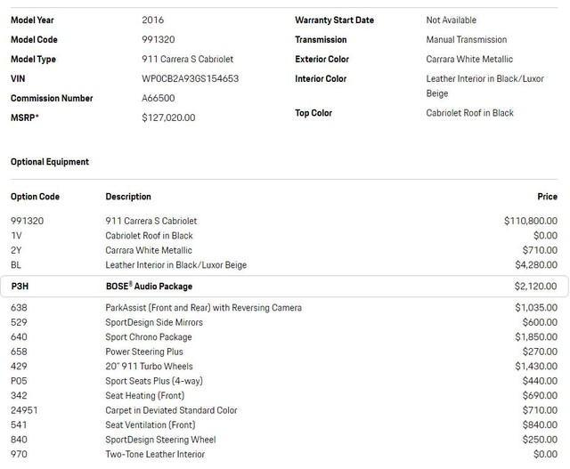 used 2016 Porsche 911 car, priced at $110,889