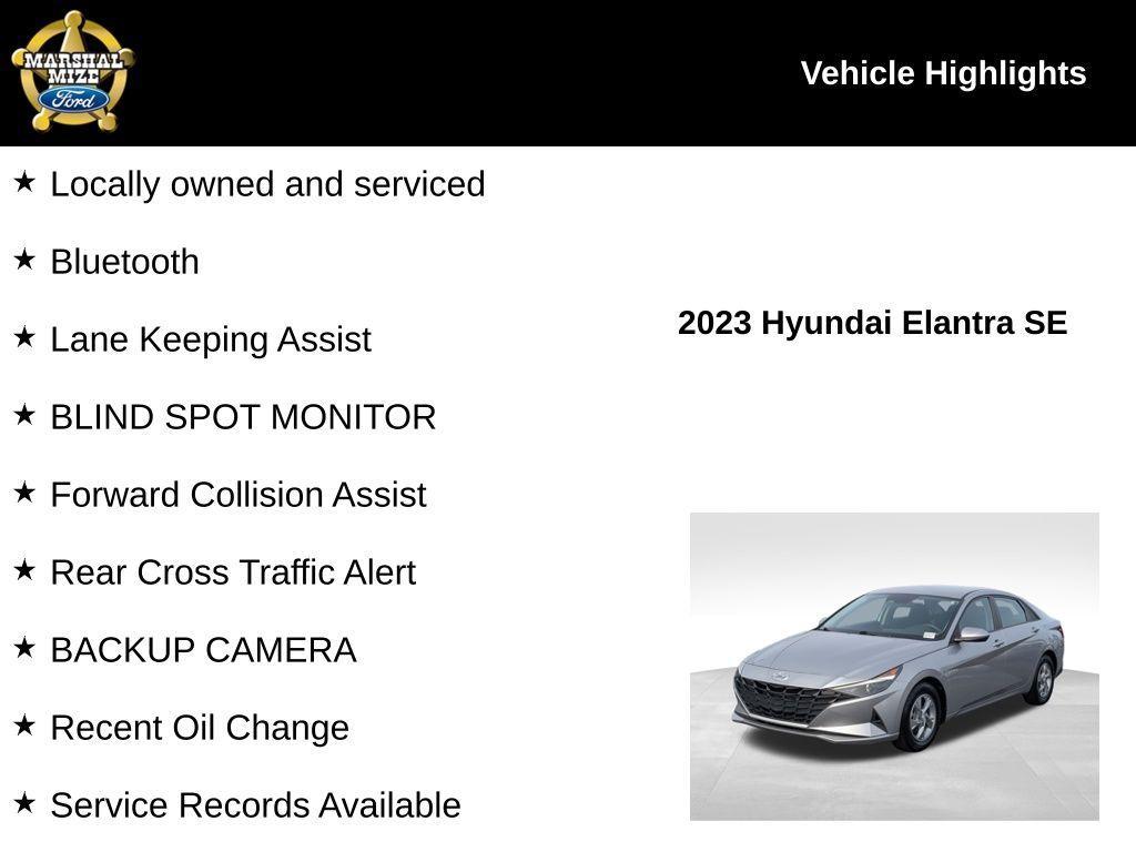 used 2023 Hyundai Elantra car, priced at $13,500
