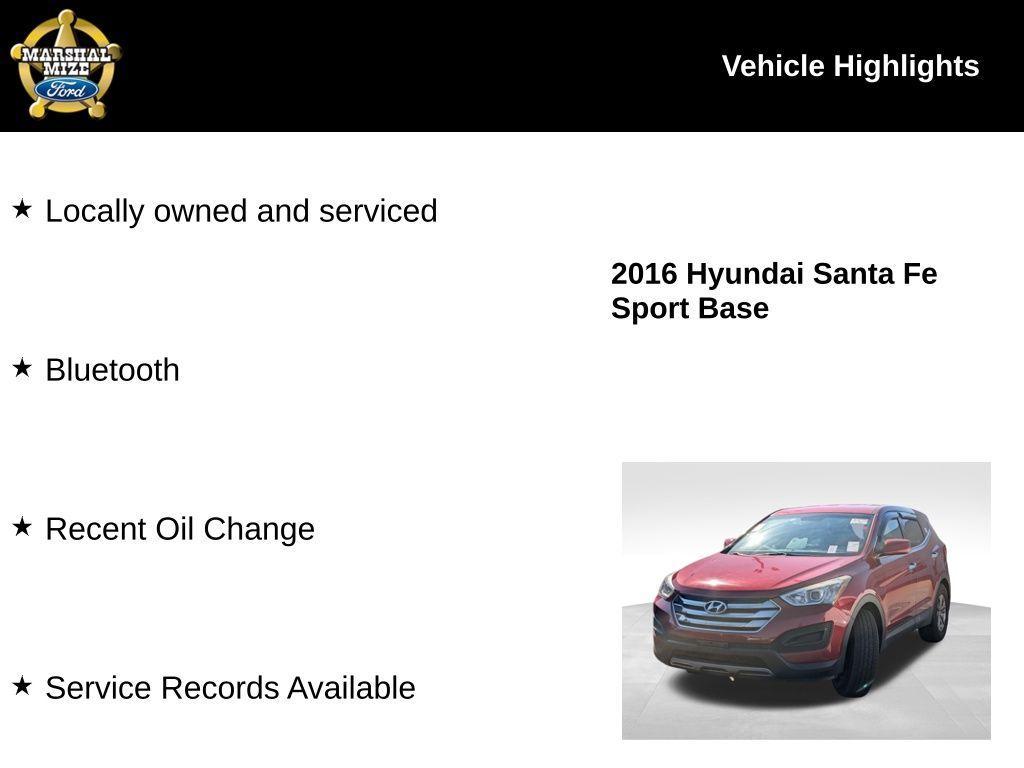 used 2016 Hyundai Santa Fe Sport car, priced at $10,825