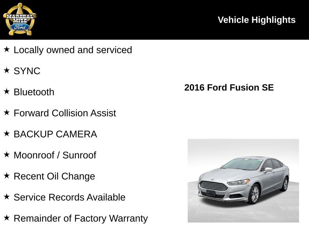 used 2016 Ford Fusion car, priced at $9,209