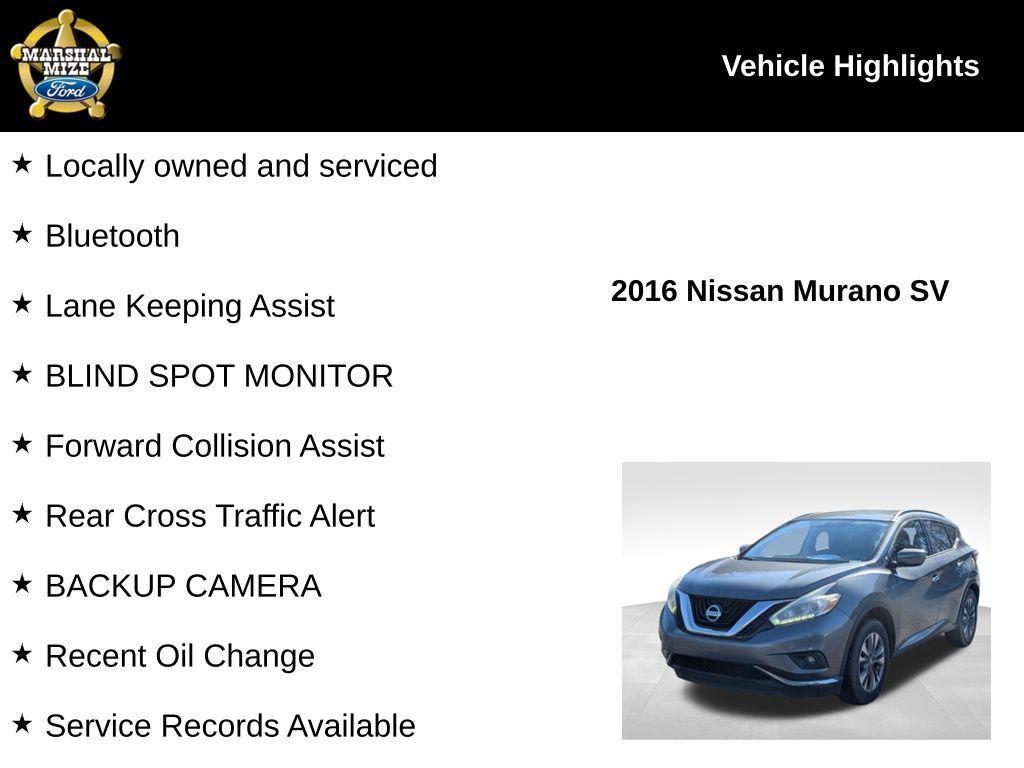 used 2016 Nissan Murano car, priced at $7,453