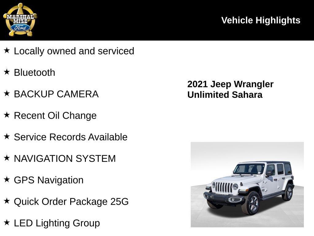 used 2021 Jeep Wrangler Unlimited car, priced at $28,000