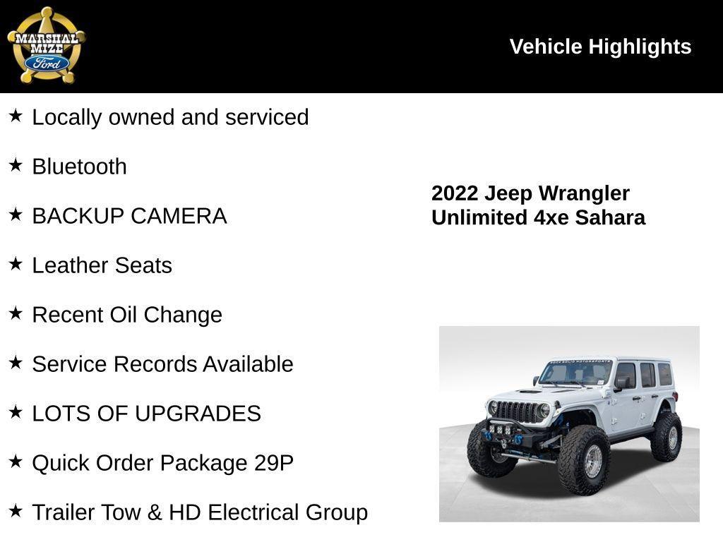 used 2022 Jeep Wrangler Unlimited 4xe car, priced at $37,500