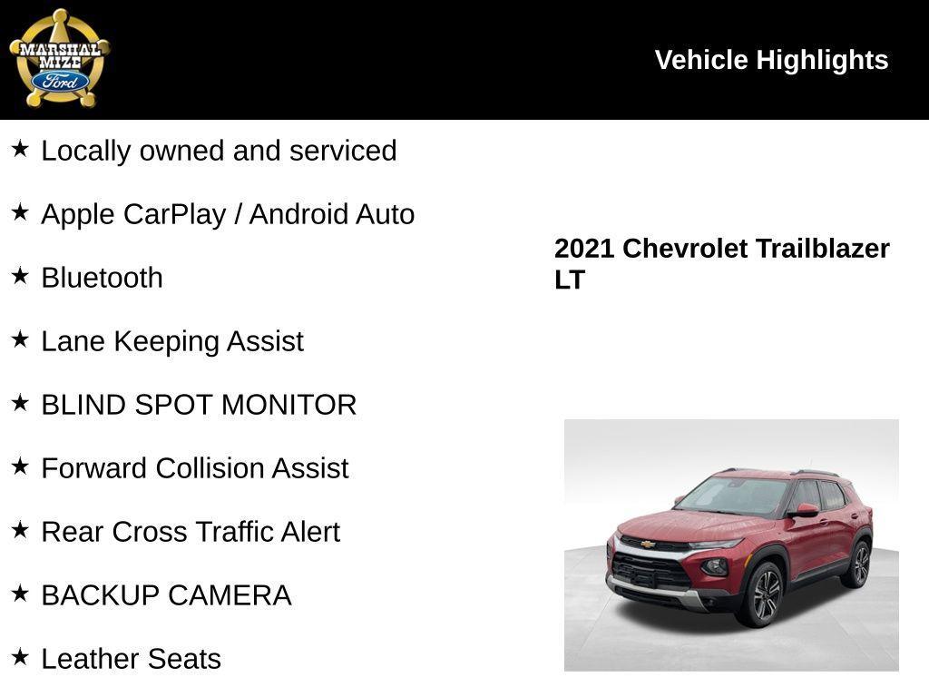 used 2021 Chevrolet TrailBlazer car, priced at $15,700