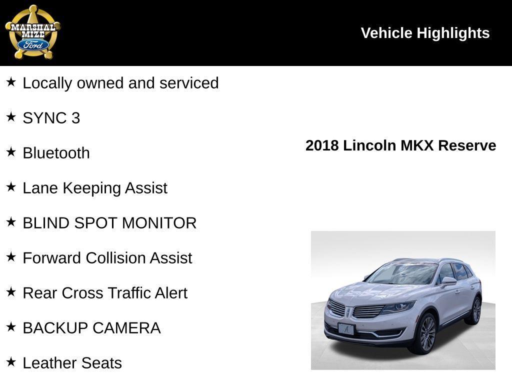 used 2018 Lincoln MKX car, priced at $19,750
