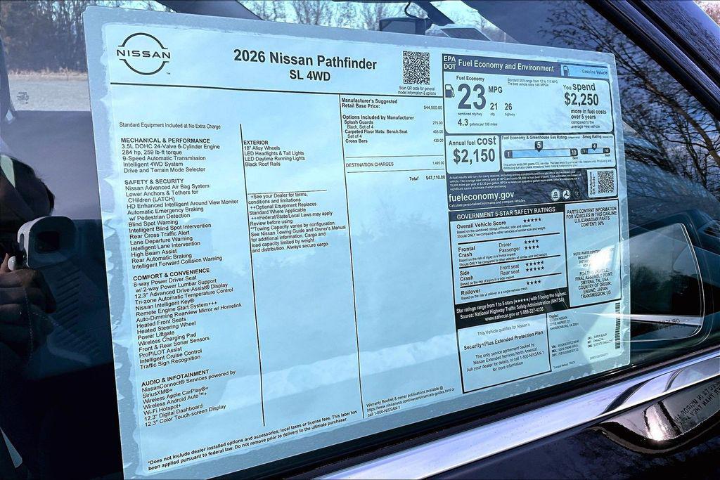new 2026 Nissan Pathfinder car, priced at $44,110