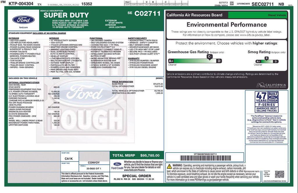 used 2025 Ford F-250 car, priced at $84,381