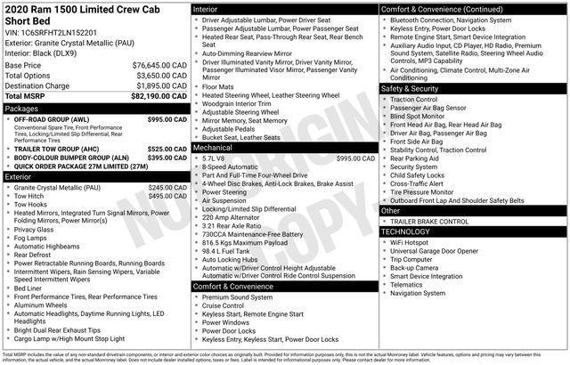 used 2020 Ram 1500 car, priced at $37,499