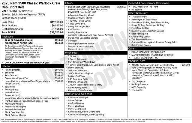 used 2023 Ram 1500 Classic car, priced at $26,499