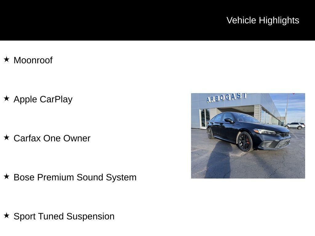 used 2022 Honda Civic Si car, priced at $24,319