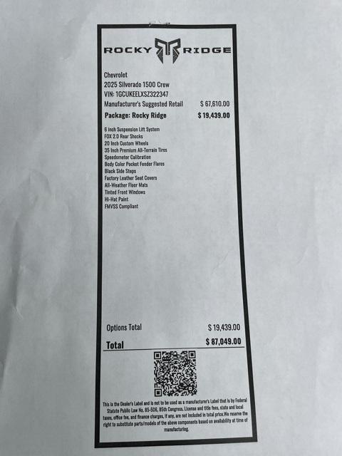 new 2025 Chevrolet Silverado 1500 car, priced at $74,799