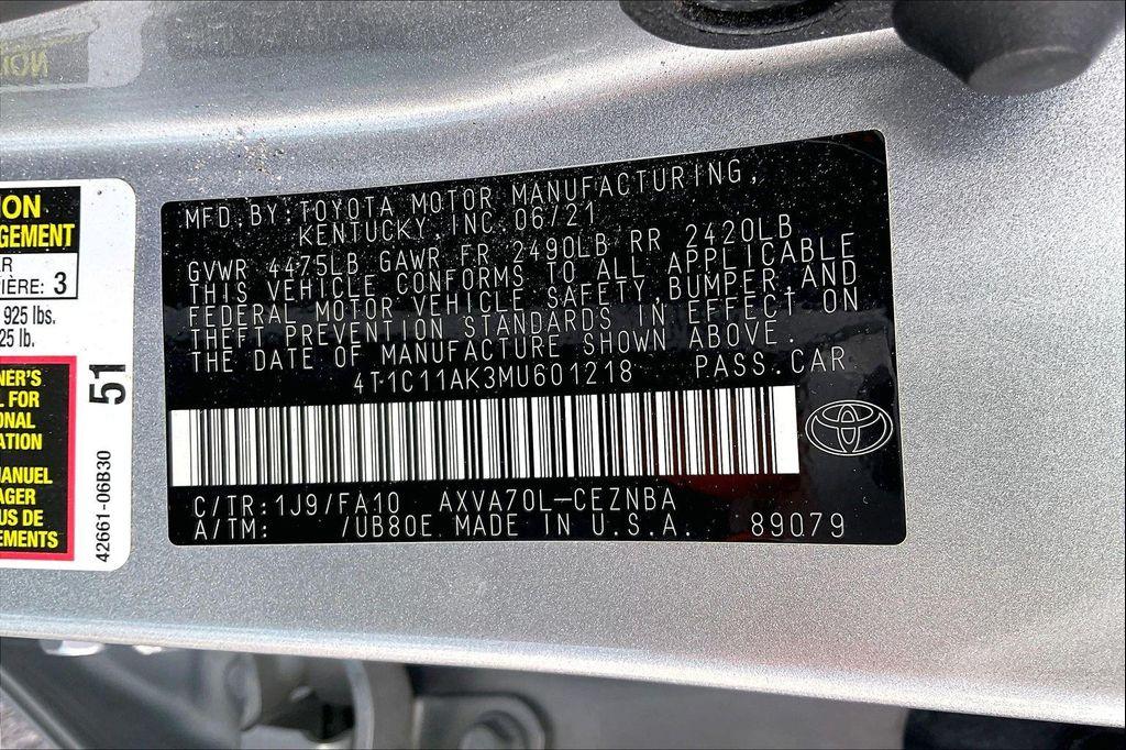 used 2021 Toyota Camry car, priced at $21,048