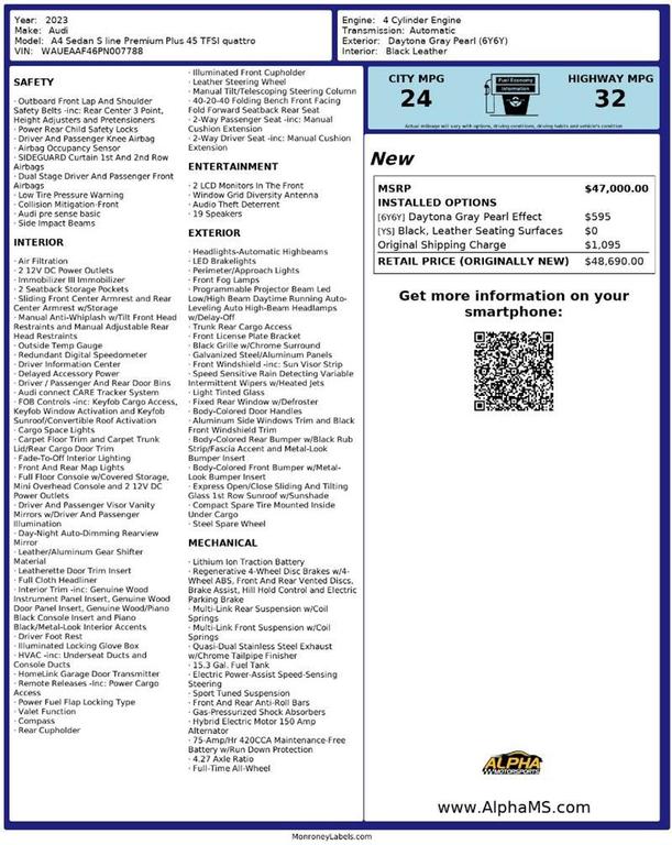 used 2023 Audi A4 car, priced at $24,500