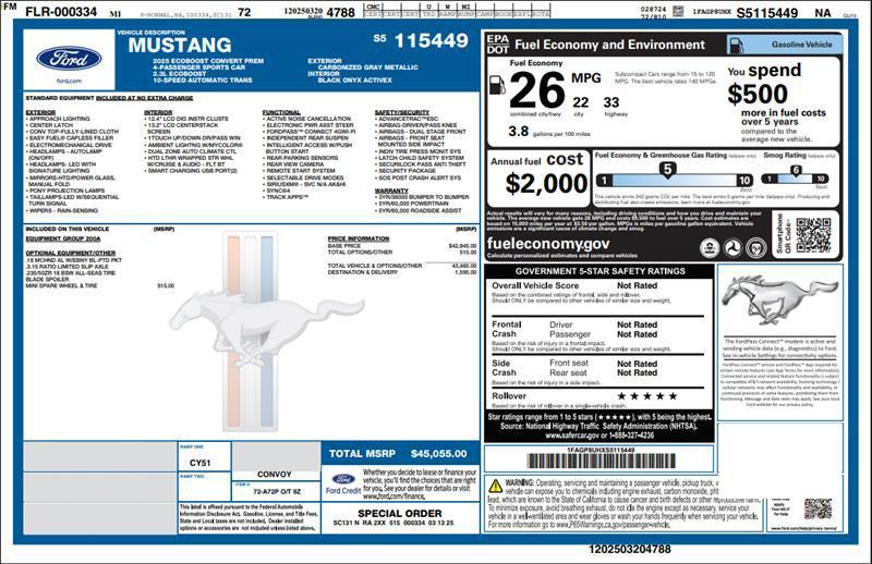 used 2025 Ford Mustang car, priced at $28,999